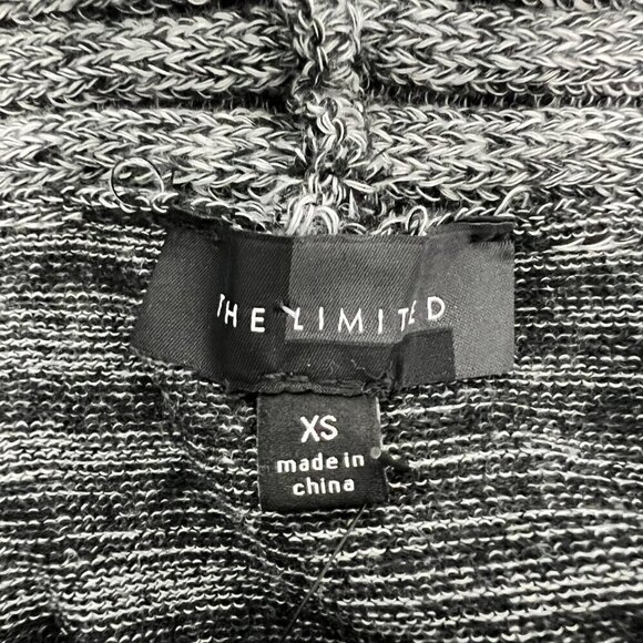 The Limited Cowl Neck Long Sleeve Pullover Tunic Sweater Gray Striped XS New - Picture 7 of 9